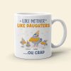 Like Mother Like Daughter, Gift For Mom, Personalized Mug, Pigeon Bird Mug, Mother's Day Gift Like Mother Like Daughter, Gift For Mom, Personalized Mug, Pigeon Bird Mug, Mother's Day Gift
