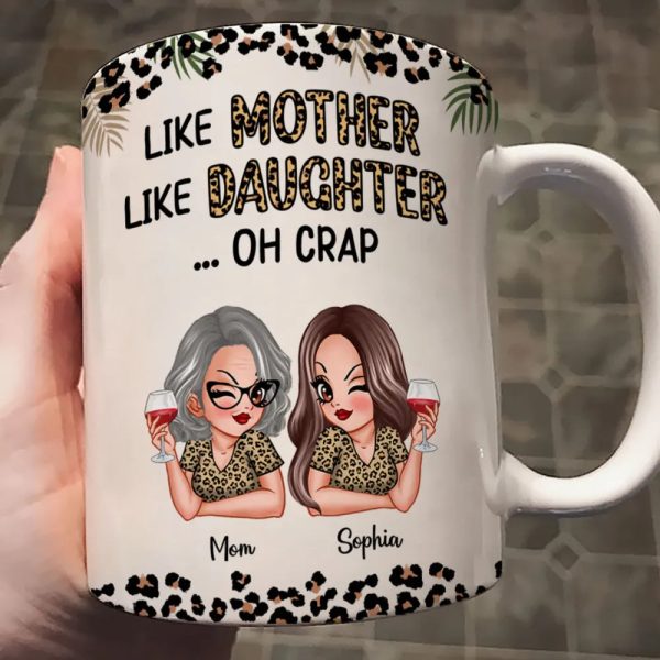 Like Mother Like Daughter Personalized Mug, Keychain, Plaque, and More, Funny Gift for Mom and Daughter