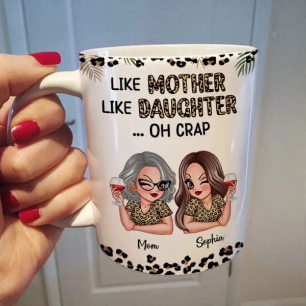 Like Mother Like Daughter Personalized Mug, Keychain, Plaque, and More, Funny Gift for Mom and Daughter