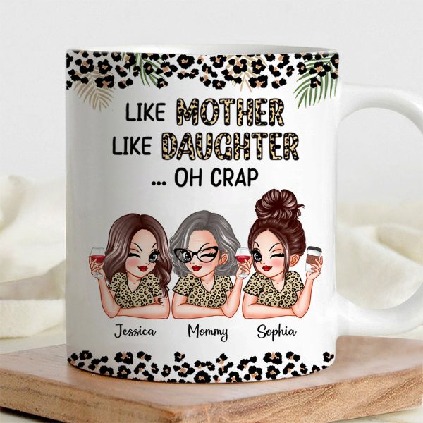 Like Mother Like Daughter Personalized Mug, Keychain, Plaque, and More, Funny Gift for Mom and Daughter