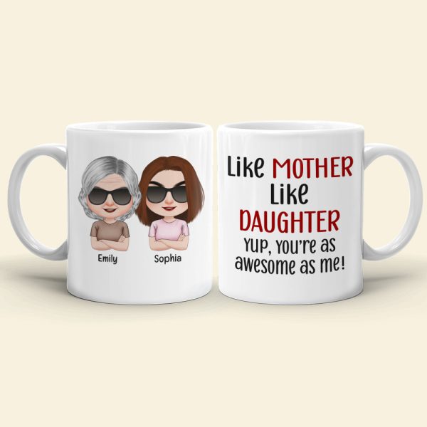 Like Mother Like Daughter, Personalized Mug, Wine Tumbler, Accent Mug Like Mother Like Daughter, Personalized Mug, Wine Tumbler, Accent Mug