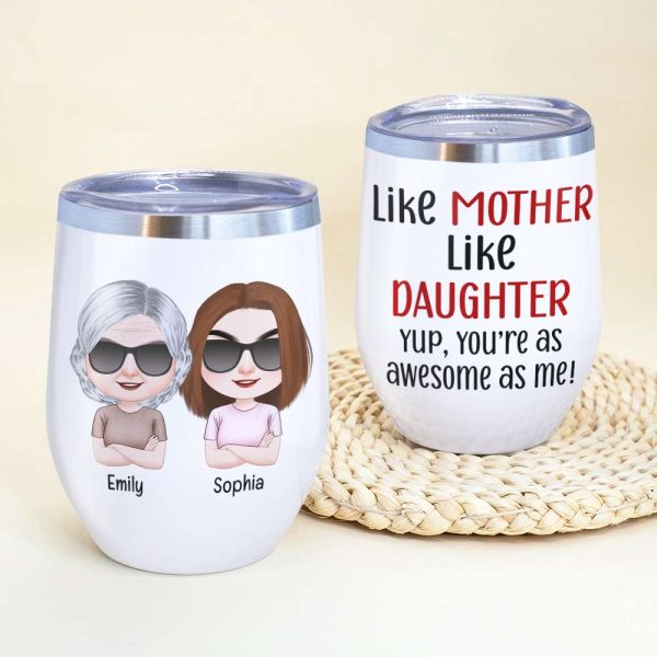 Like Mother Like Daughter, Personalized Mug, Wine Tumbler, Accent Mug Like Mother Like Daughter, Personalized Mug, Wine Tumbler, Accent Mug