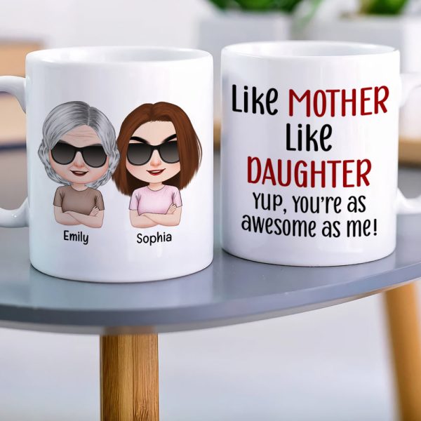 Like Mother Like Daughter, Personalized Mug, Wine Tumbler, Accent Mug Like Mother Like Daughter, Personalized Mug, Wine Tumbler, Accent Mug