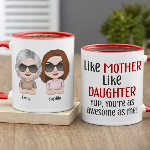 Like Mother Like Daughter, Personalized Mug, Wine Tumbler, Accent Mug Like Mother Like Daughter, Personalized Mug, Wine Tumbler, Accent Mug