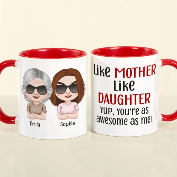 Like Mother Like Daughter, Personalized Mug, Wine Tumbler, Accent Mug Like Mother Like Daughter, Personalized Mug, Wine Tumbler, Accent Mug