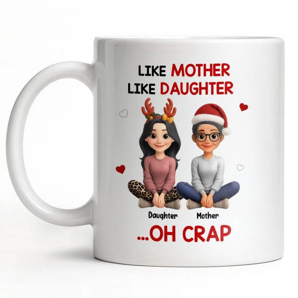 Like Mother Like Daughter With Cartoon Characters - Personalized Custom Coffee Mug - FAM773_MG Like Mother Like Daughter With Cartoon Characters - Personalized Custom Coffee Mug - FAM773_MG