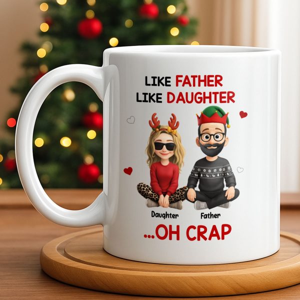 Like Mother Like Daughter With Cartoon Characters - Personalized Custom Coffee Mug - FAM773_MG Like Mother Like Daughter With Cartoon Characters - Personalized Custom Coffee Mug - FAM773_MG