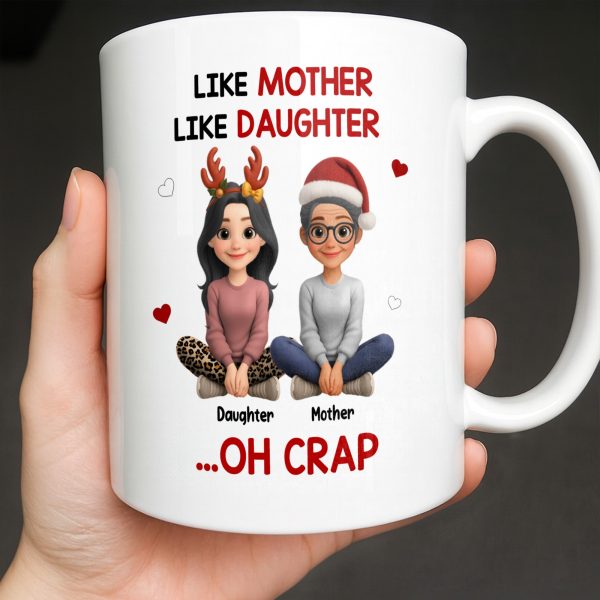 Like Mother Like Daughter With Cartoon Characters - Personalized Custom Coffee Mug - FAM773_MG Like Mother Like Daughter With Cartoon Characters - Personalized Custom Coffee Mug - FAM773_MG