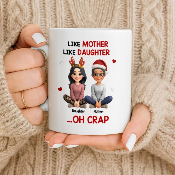 Like Mother Like Daughter With Cartoon Characters - Personalized Custom Coffee Mug - FAM773_MG Like Mother Like Daughter With Cartoon Characters - Personalized Custom Coffee Mug - FAM773_MG