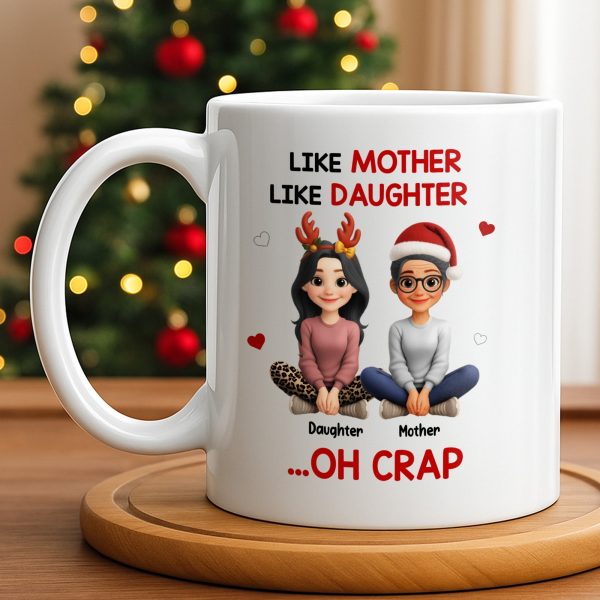 Like Mother Like Daughter With Cartoon Characters - Personalized Custom Coffee Mug - FAM773_MG Like Mother Like Daughter With Cartoon Characters - Personalized Custom Coffee Mug - FAM773_MG
