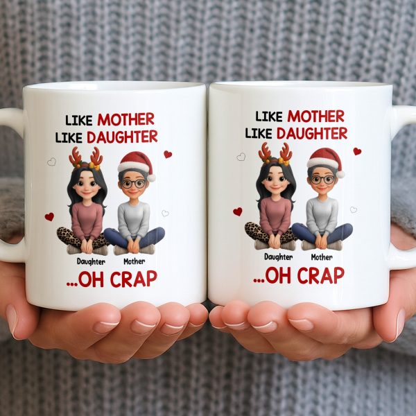 Like Mother Like Daughter With Cartoon Characters - Personalized Custom Coffee Mug - FAM773_MG Like Mother Like Daughter With Cartoon Characters - Personalized Custom Coffee Mug - FAM773_MG