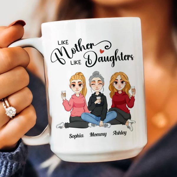 Like Mother Like Daughters - Personalized Mug Like Mother Like Daughters - Personalized Mug