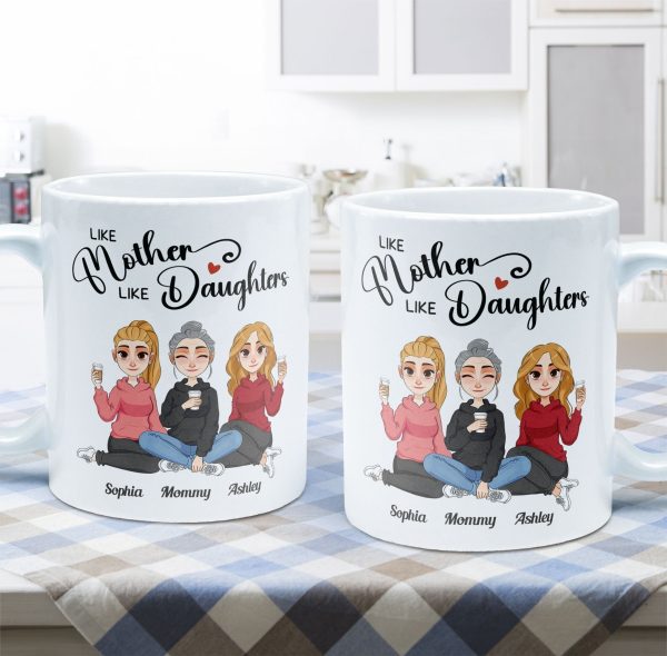 Like Mother Like Daughters - Personalized Mug Like Mother Like Daughters - Personalized Mug