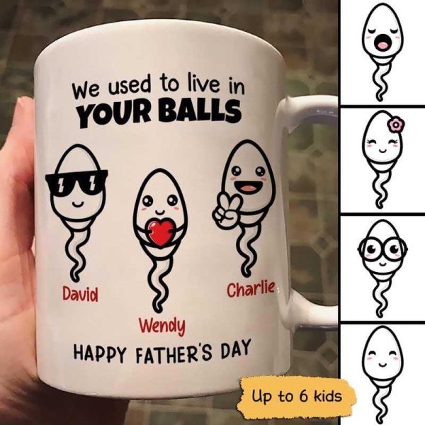 Little Cute Kids Happy Father's Day Personalized Mug Little Cute Kids Happy Father's Day Personalized Mug