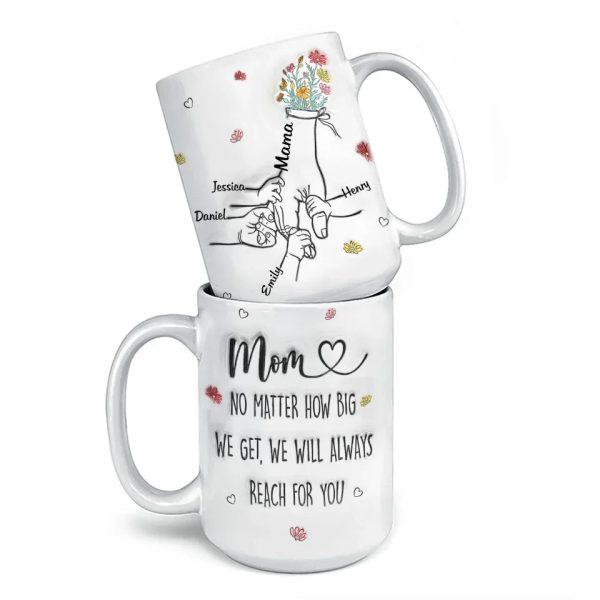 Little Hands, Big Love - Family Personalized Custom 3D Inflated Effect Printed Mug - Gift For Mom, Grandma