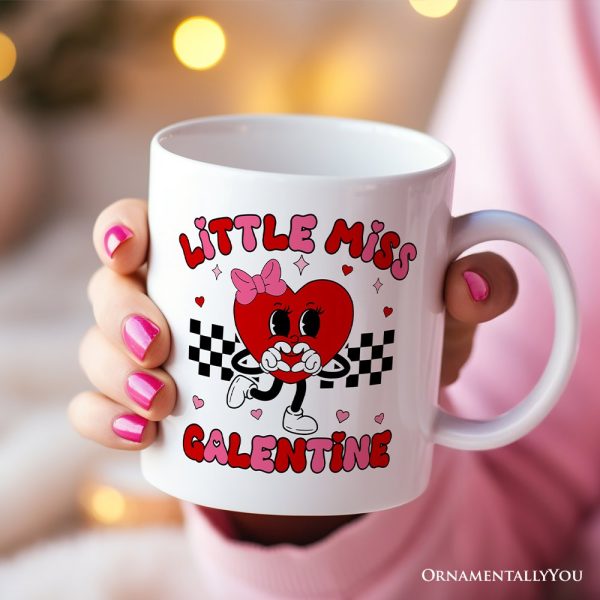 Little Miss Galentine Personalized Mug, Single Women Pink Valentine's Day Gift With Custom Name Little Miss Galentine Personalized Mug, Single Women Pink Valentine's Day Gift With Custom Name