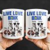 Live Love Bark, Dogs - Personalized Custom Coffee Mug - DOG044_MG Live Love Bark, Dogs - Personalized Custom Coffee Mug - DOG044_MG
