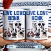 Live Love Bark, Dogs - Personalized Custom Coffee Mug - DOG044_MG Live Love Bark, Dogs - Personalized Custom Coffee Mug - DOG044_MG