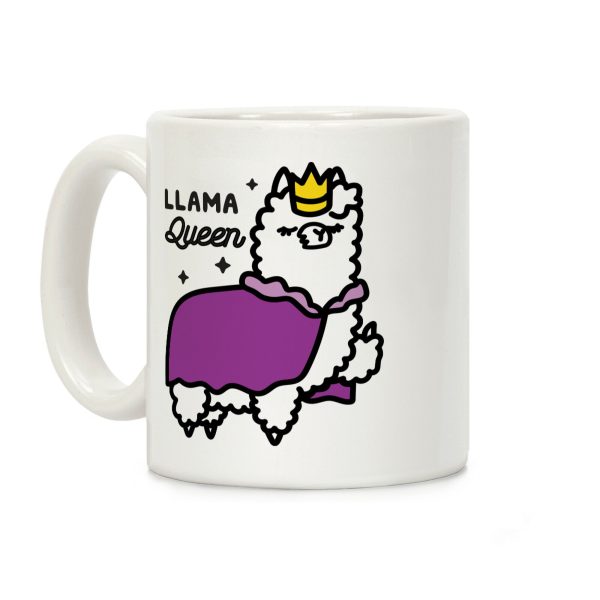 Llama Queen Coffee Mug Llama Queen Coffee Mug