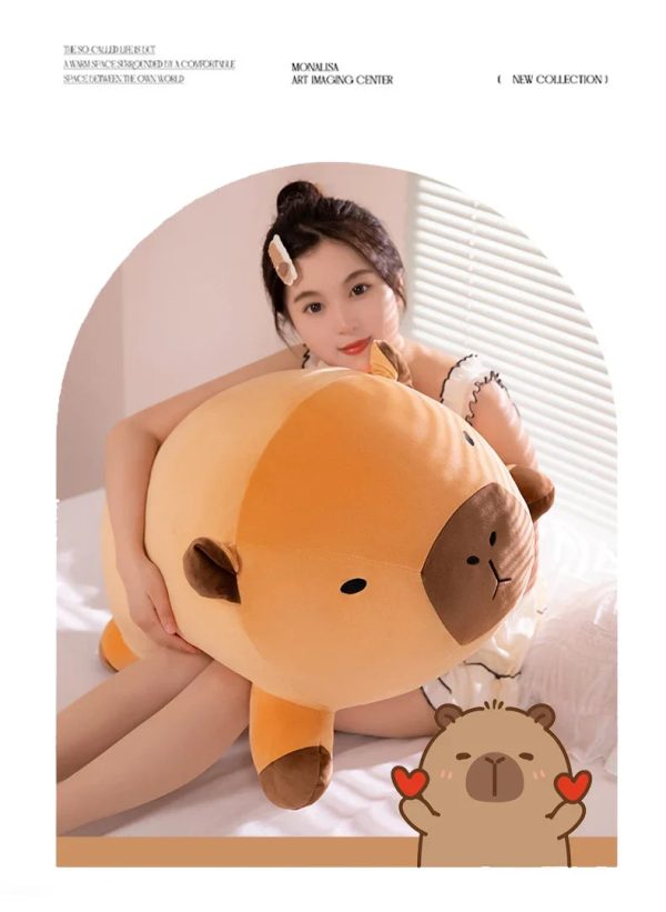 Long Capybara Plush Pillow Soft Stuffed Cushion Long Capybara Plush Pillow Soft Stuffed Cushion