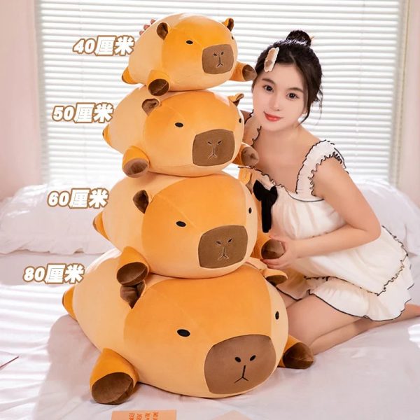 Long Capybara Plush Pillow Soft Stuffed Cushion Long Capybara Plush Pillow Soft Stuffed Cushion