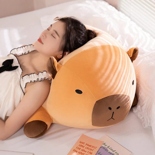 Long Capybara Plush Pillow Soft Stuffed Cushion Long Capybara Plush Pillow Soft Stuffed Cushion