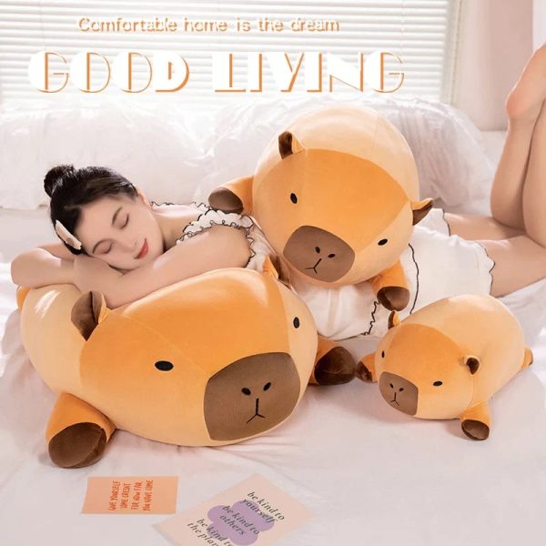 Long Capybara Plush Pillow Soft Stuffed Cushion Long Capybara Plush Pillow Soft Stuffed Cushion