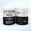 Long Distance Besties I Miss Your Face Never Too Far - Personalized White Edge-to-Edge Mug Long Distance Besties I Miss Your Face Never Too Far - Personalized White Edge-to-Edge Mug