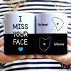 Long Distance Besties I Miss Your Face Never Too Far - Personalized White Edge-to-Edge Mug Long Distance Besties I Miss Your Face Never Too Far - Personalized White Edge-to-Edge Mug