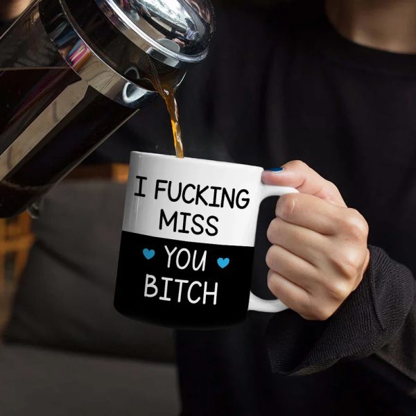 Long Distance Besties I Miss Your Face Never Too Far - Personalized White Edge-to-Edge Mug Long Distance Besties I Miss Your Face Never Too Far - Personalized White Edge-to-Edge Mug