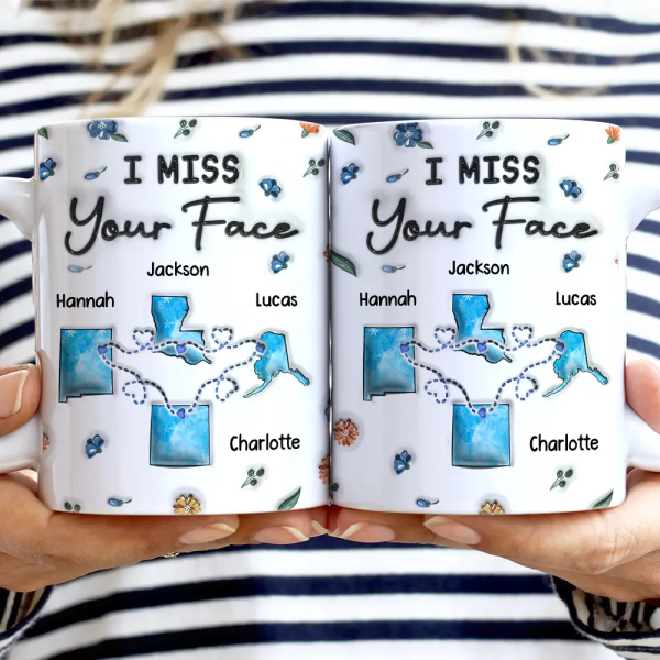 Long Distance Besties Never Too Far To Have Coffee Together - Personalized 3D Inflated Effect Printed Mug, Personalized White Edge-to-Edge Mug Long Distance Besties Never Too Far To Have Coffee Together - Personalized 3D Inflated Effect Printed Mug, Personalized White Edge-to-Edge Mug