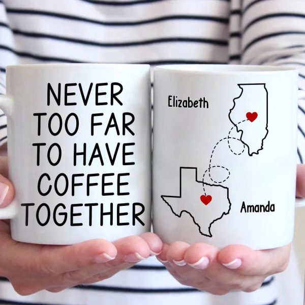 Long Distance Cherishing Moments With My Besties This Holiday - Bestie Personalized Custom Mug - Christmas Gift For Best Friends, BFF, Sisters Long Distance Cherishing Moments With My Besties This Holiday - Bestie Personalized Custom Mug - Christmas Gift For Best Friends, BFF, Sisters