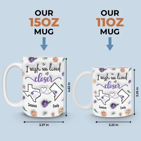 Long Distance I Found A Sister By Heart - Bestie Personalized Custom 3D Inflated Effect Printed Mug - Gift For Best Friends, BFF, Sisters Long Distance I Found A Sister By Heart - Bestie Personalized Custom 3D Inflated Effect Printed Mug - Gift For Best Friends, BFF, Sisters