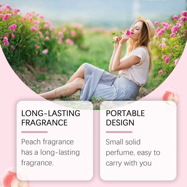 Long-Lasting Solid Perfume - Refreshing Peach Scent For On-The-Go Freshness Long-Lasting Solid Perfume - Refreshing Peach Scent For On-The-Go Freshness