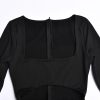 Long Sleeve Cut Out High Split Maxi Dress Long Sleeve Cut Out High Split Maxi Dress