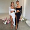Long Sleeve Cut Out High Split Maxi Dress Long Sleeve Cut Out High Split Maxi Dress
