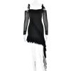 Long Sleeve Off-shoulder Ruffle Mini Dress Long Sleeve Off-shoulder Ruffle Mini Dress