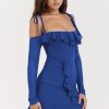 Long Sleeve Off-shoulder Ruffle Mini Dress Long Sleeve Off-shoulder Ruffle Mini Dress
