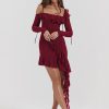Long Sleeve Off-shoulder Ruffle Mini Dress Long Sleeve Off-shoulder Ruffle Mini Dress