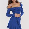 Long Sleeve Off-shoulder Ruffle Mini Dress Long Sleeve Off-shoulder Ruffle Mini Dress