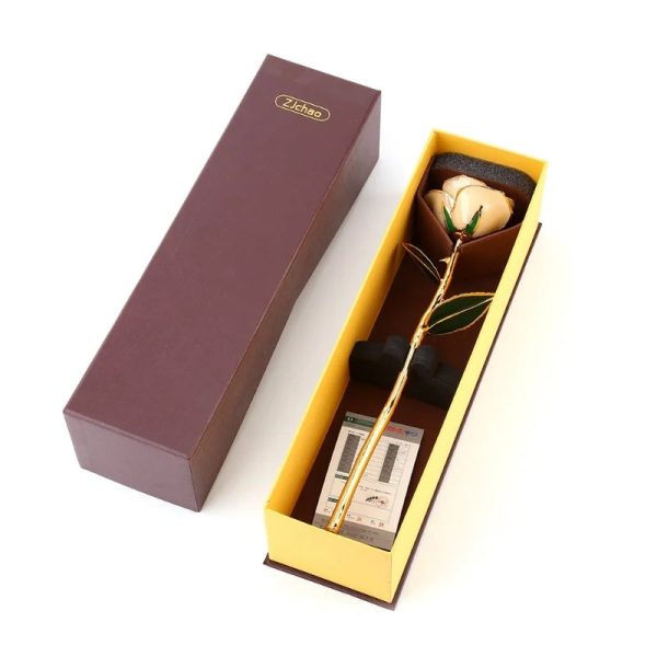 Long Stem 24K Gold Dipped Rose Handmade Forever Gift Long Stem 24K Gold Dipped Rose Handmade Forever Gift