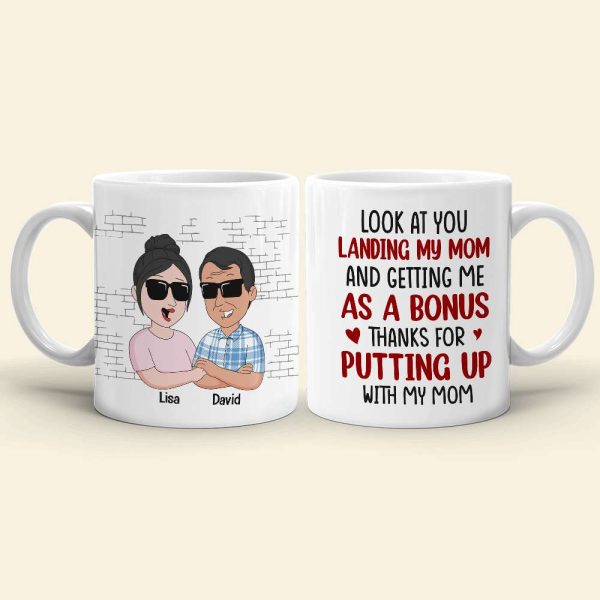 Look At You Landing My Mom, Personalized Mug 02natn310523hh