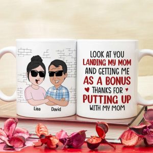 Look At You Landing My Mom, Personalized Mug 02natn310523hh