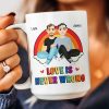 Love Is Never Wrong Pride Month - Personalized Mug Love Is Never Wrong Pride Month - Personalized Mug
