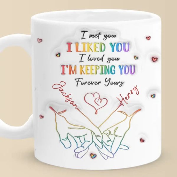 Love Knows No Gender - Couple Personalized Custom 3D Inflated Effect Printed Mug - Gift For Husband Wife, Anniversary, LGBTQ+ Love Knows No Gender - Couple Personalized Custom 3D Inflated Effect Printed Mug - Gift For Husband Wife, Anniversary, LGBTQ+