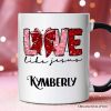 Love Like Jesus Coquette Bow Valentine Personalized Mug, Christian Hearts Gift with Custom Name Love Like Jesus Coquette Bow Valentine Personalized Mug, Christian Hearts Gift with Custom Name