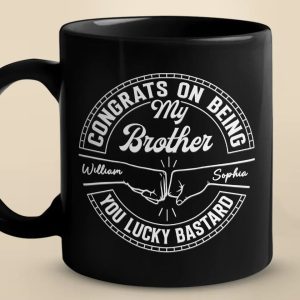 Love Makes A Family - Family Personalized Custom Black Mug - Gift For Family Members