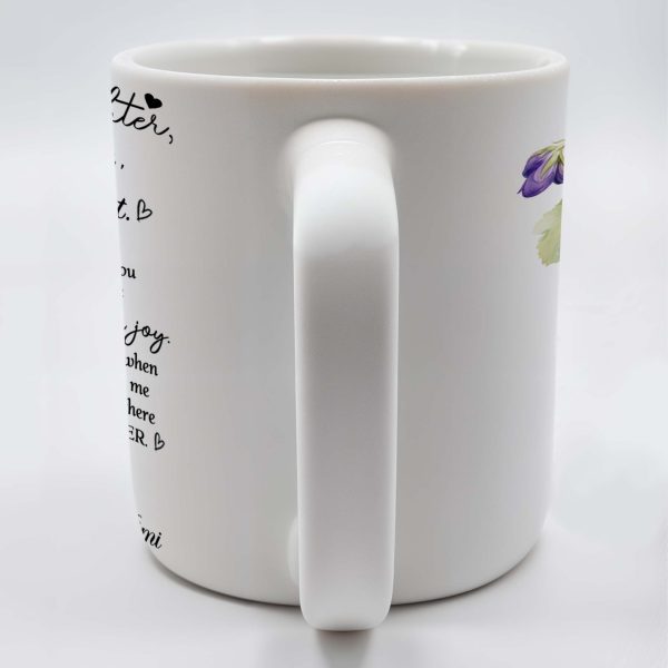 Love Message For Granddaughter With Pansy Flower And Heart - Personalized Custom Coffee Mug - FM028_MG Love Message For Granddaughter With Pansy Flower And Heart - Personalized Custom Coffee Mug - FM028_MG