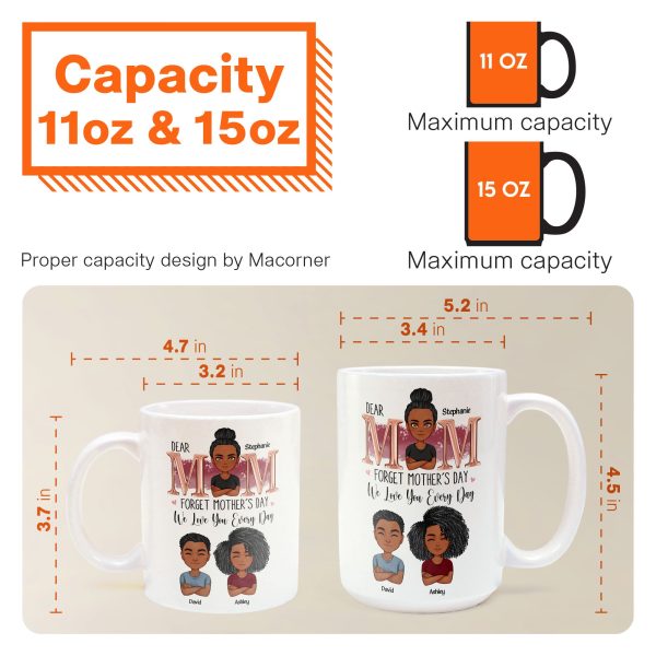 Love Mom Every Day - Personalized Mug Love Mom Every Day - Personalized Mug