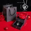 Love Pendant Necklace with Artificial Rose Gift Box